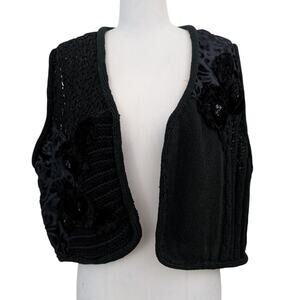 sandy starkman vintage embroidered knit vest